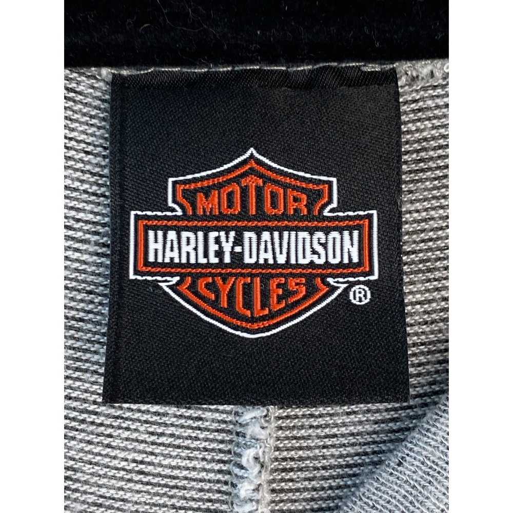 Harley Davidson‎ Womens Road Soul Rhinestone Top 2X Grey Long Sleeve Biker Y2K - Picture 6 of 9